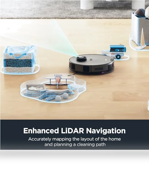 Robot Vacuum and Mop Combo with Self Emptying Station, 4000Pa Suction, LiDAR Navigation — Smart Cleaning Robots, Eureka