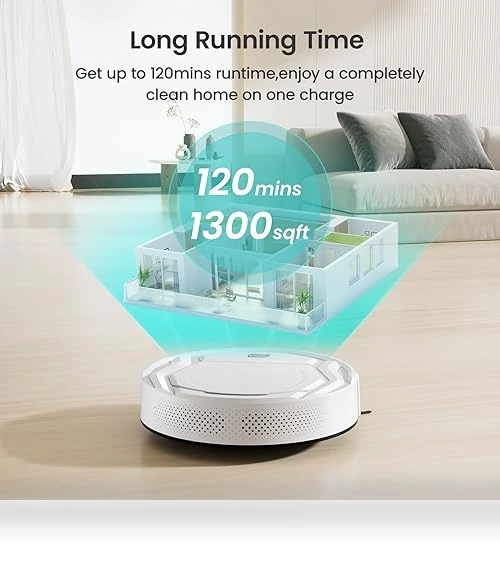 Robot Vacuum Cleaner with Strong Suction, Wi-Fi/App/Alexa Control — Smart Cleaning Robots, Lefant