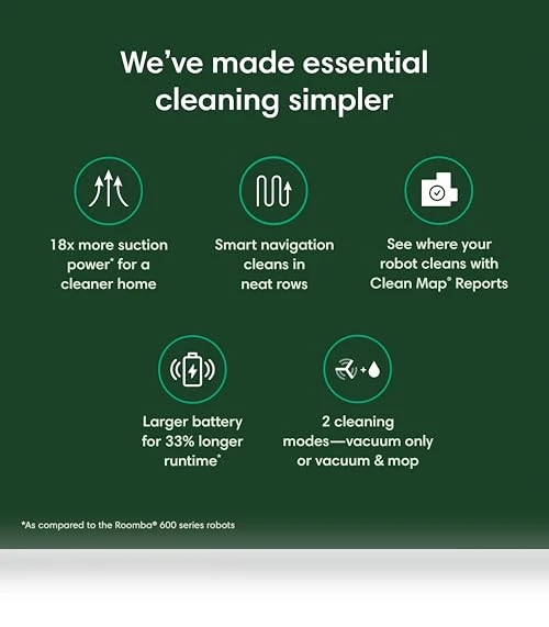 Robot Vacuum & Mop with Smart Navigation and Self-Charging — Smart Cleaning Robots, iRobot