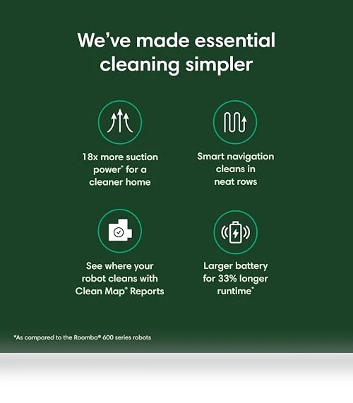 Essential Vac Robot Vacuum - Smart Navigation, Multi-Surface Cleaning — Smart Cleaning Robots, iRobot