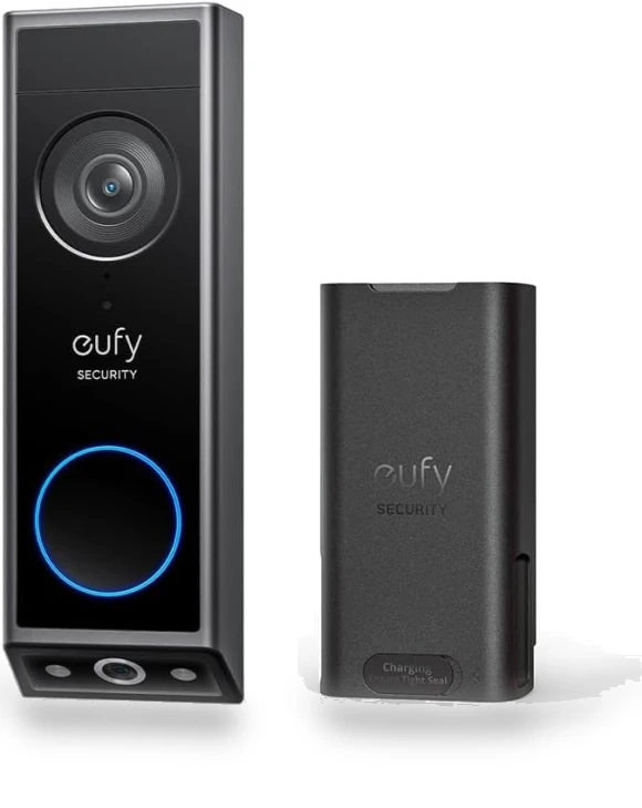 Video Doorbell with Dual Cameras, 2K Full HD, Battery Powered — Smart Home Security, eufy