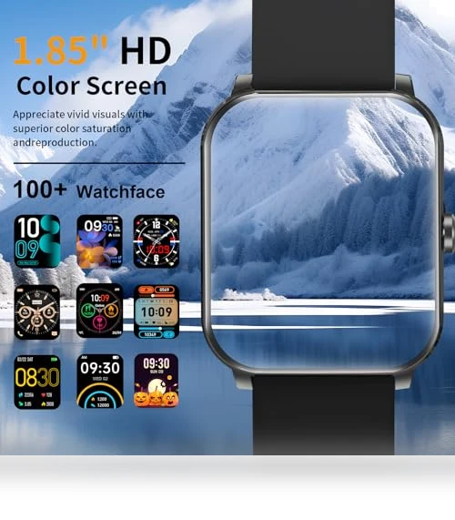 1.85" HD Fitness Smartwatch with Bluetooth Calling — Smartwatches, QONBINK