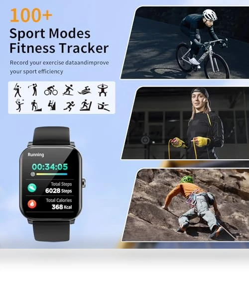 1.85" HD Fitness Smartwatch with Bluetooth Calling — Smartwatches, QONBINK
