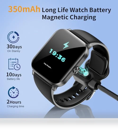 1.85" HD Fitness Smartwatch with Bluetooth Calling — Smartwatches, QONBINK