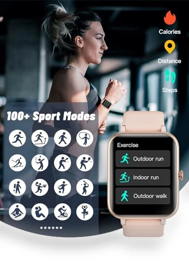 Smart Watch for iOS and Android Phones with Fitness Tracker, Heart Rate Monitor — Smartwatches, GRV