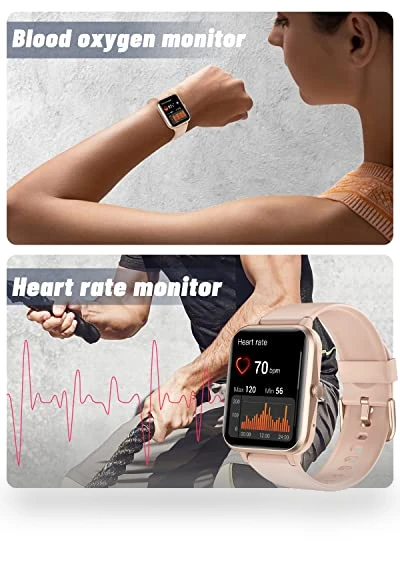 Smart Watch for iOS and Android Phones with Fitness Tracker, Heart Rate Monitor — Smartwatches, GRV