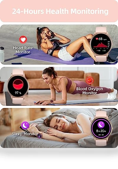 Smart Watch for Women with Call Function, Fitness Tracker, IP68 Waterproof — Smartwatches, Parsonver
