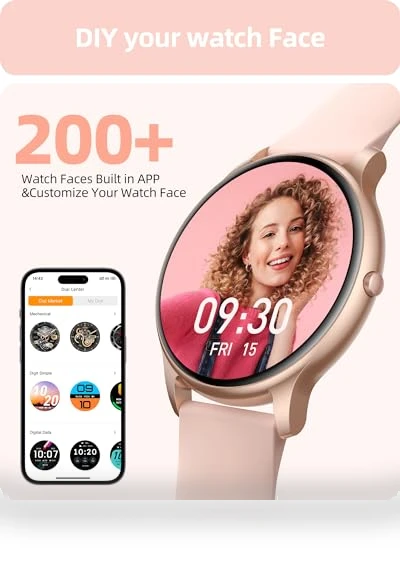 Smart Watch for Women with Call Function, Fitness Tracker, IP68 Waterproof — Smartwatches, Parsonver