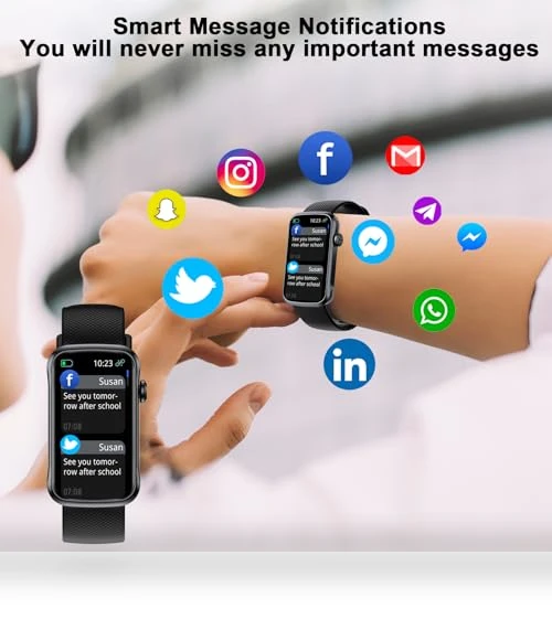 Smart Watch with 24 Sport Modes, IP68 Waterproof, Heart Rate Monitor — Smartwatches, Fempoin