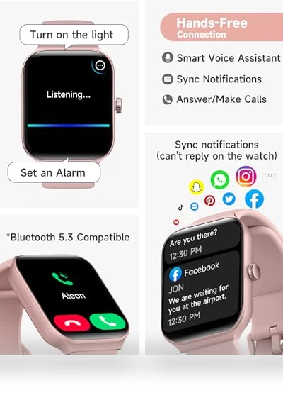 Alexa Built-in Smart Watch for Women with Fitness Tracking — Smartwatches, TOOBUR