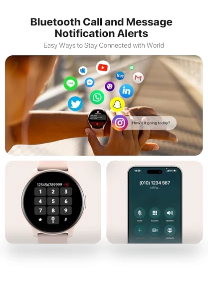HD Smartwatch with Bluetooth Calling, 100+ Sport Modes, IP68 Waterproof — Smartwatches, JeeJTek