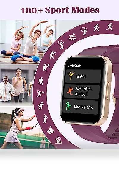 Smart Watch with Call Function, Fitness Tracker, Heart Rate Monitor — Smartwatches, RUIMEN