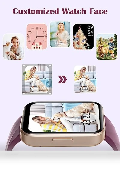 Smart Watch with Call Function, Fitness Tracker, Heart Rate Monitor — Smartwatches, RUIMEN