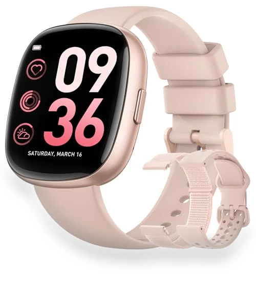 Smart Watch with Call Function, Fitness Tracker, Heart Rate Monitor, Waterproof — Smartwatches, Sanorum