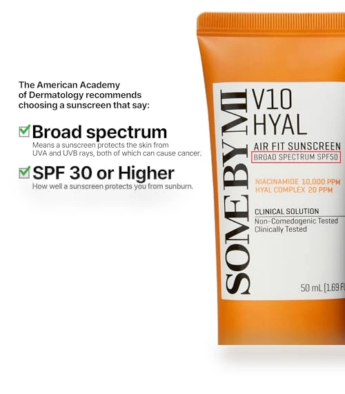 V10 Hyal Air Fit Sunscreen SPF 50 - Korean Centella Sunscreen for Sensitive Skin — Post-Sun Care, SOME BY MI