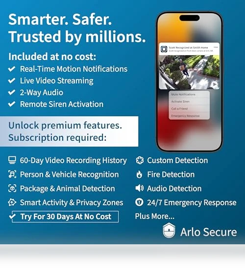 2K Video Doorbell with 2-Way Audio and Night Vision — Smart Home Security, Arlo