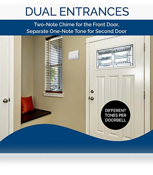 Wired Door Chime with Two Tones, White Textured — Chimes, Broan-NuTone