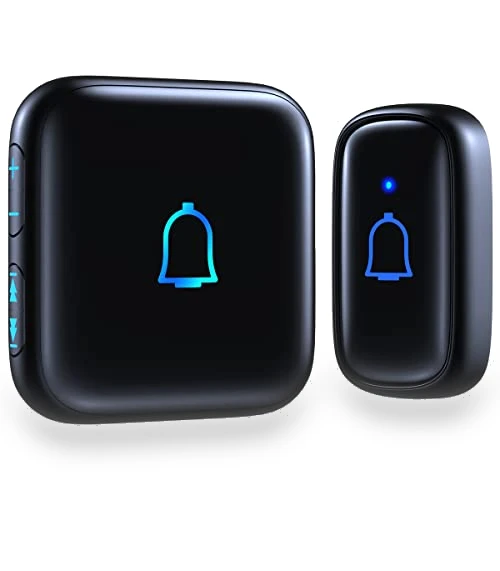 Wireless Doorbell with 56 Chimes, 1000 Feet Range, IP66 Waterproof — Push Buttons