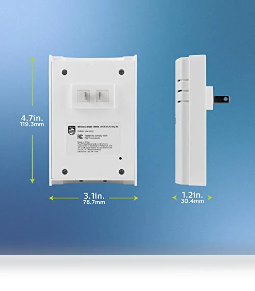 Wireless Doorbell Kit with Plug-In Receiver, 2 Melodies, 150 Ft Range — Kits, Philips
