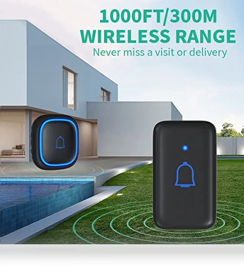 Wireless Doorbell with 56 Chimes, IP66 Waterproof, 1000ft Range — Kits, LetsWill