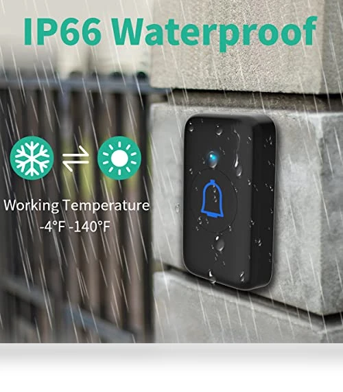 Wireless Doorbell with 56 Chimes, IP66 Waterproof, 1000ft Range — Kits, LetsWill
