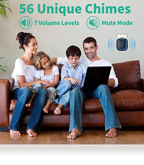 Wireless Doorbell with 56 Chimes, IP66 Waterproof, 1000ft Range — Kits, LetsWill