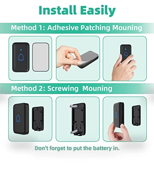 Wireless Doorbell with 56 Chimes, IP66 Waterproof, 1000ft Range — Kits, LetsWill