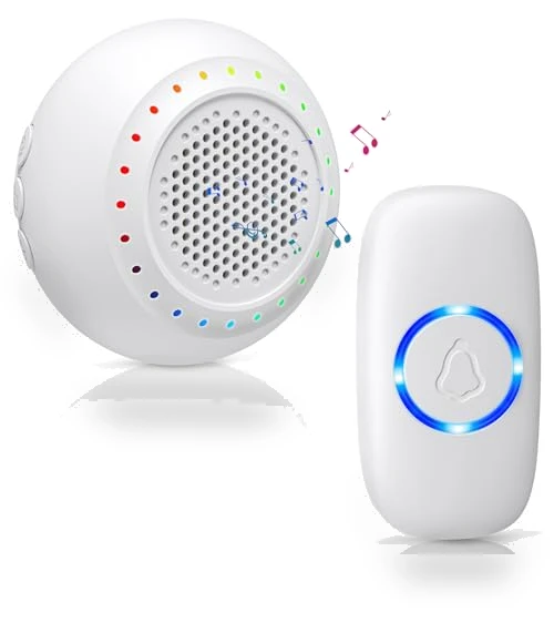 Wireless Doorbell Kit with 32 Ringtones, 1000ft Range, LED Flash — Kits, PHYSEN