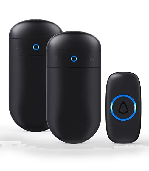 Wireless Doorbell with 1000ft Coverage, 52 Chimes, LED Flash — Push Buttons, SECRUI