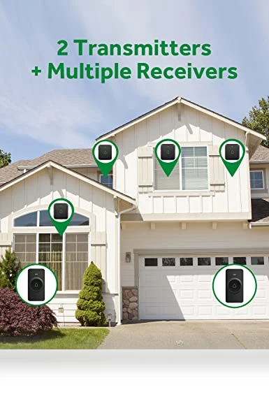 Wireless Doorbell with 52 Melodies, 1000ft Range, Waterproof — Chimes, AVANTEK