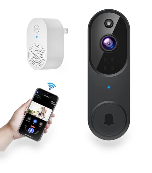 Wi-Fi Video Doorbell Camera with Two Way Audio, AI Motion Detection, Night Vision — Smart Home Security, Shenzhen Puge Electronics Co., Ltd.