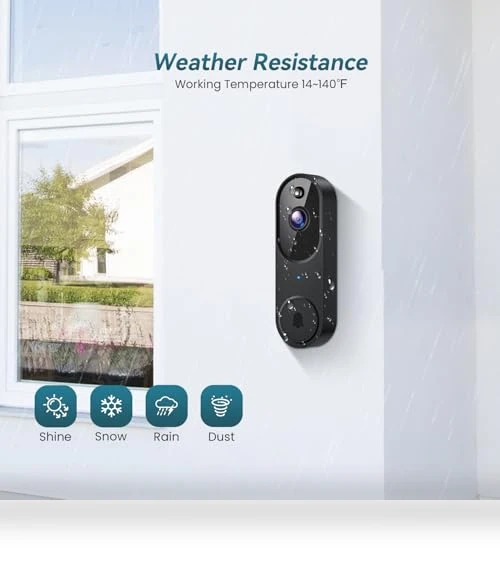 Wi-Fi Video Doorbell Camera with Two Way Audio, AI Motion Detection, Night Vision — Smart Home Security, Shenzhen Puge Electronics Co., Ltd.