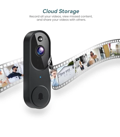 Wi-Fi Video Doorbell Camera with Two Way Audio, AI Motion Detection, Night Vision — Smart Home Security, Shenzhen Puge Electronics Co., Ltd.