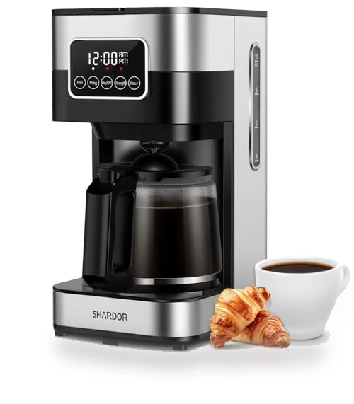 10-Cup Programmable Coffee Maker with Strong Brew Option — Coffee Makers, SHARDOR