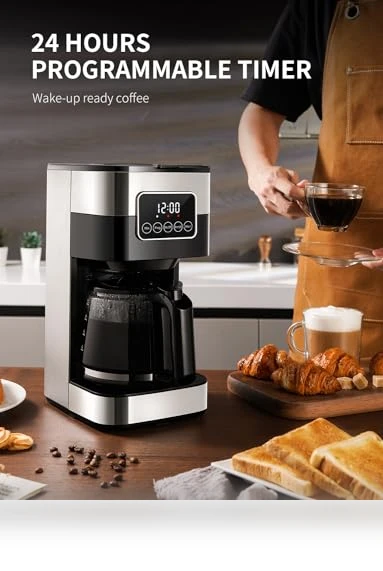 10-Cup Programmable Coffee Maker with Strong Brew Option — Coffee Makers, SHARDOR