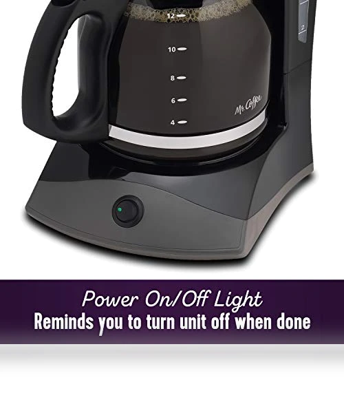 12-Cup Black Coffee Maker with Auto Pause and Glass Carafe — Coffee Makers, Mr. Coffee