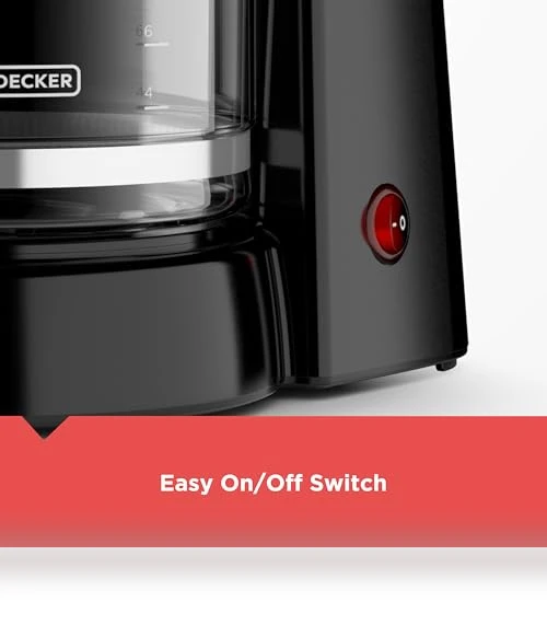 12-Cup Coffee Maker with Easy On/Off Switch, Non-Drip Carafe — Coffee Makers, BLACK+DECKER