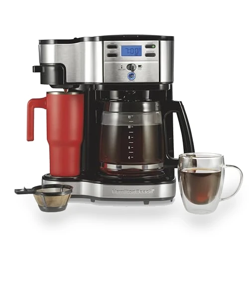 2-Way 12 Cup Programmable Drip Coffee Maker & Single Serve Machine — Coffee Makers, Hamilton Beach