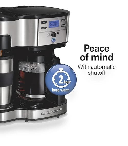 2-Way 12 Cup Programmable Drip Coffee Maker & Single Serve Machine — Coffee Makers, Hamilton Beach
