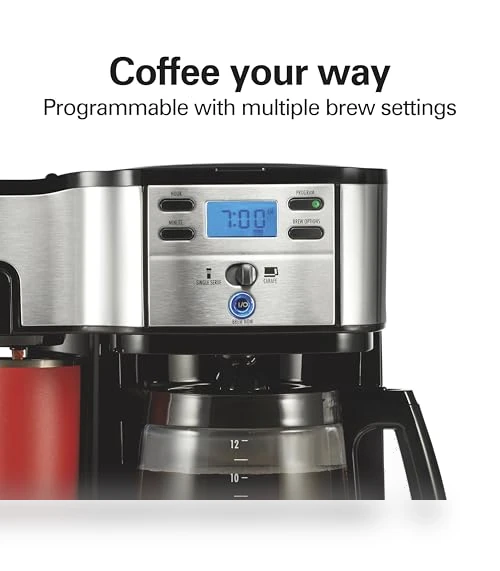 2-Way 12 Cup Programmable Drip Coffee Maker & Single Serve Machine — Coffee Makers, Hamilton Beach
