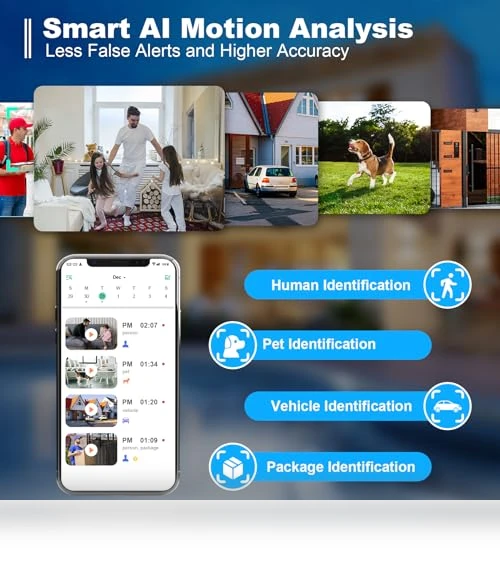 360° Pan Rotating 2K Wireless Outdoor Security Camera with AI Motion Detection — Smart Home Security, ZEEPORTE SECURITY
