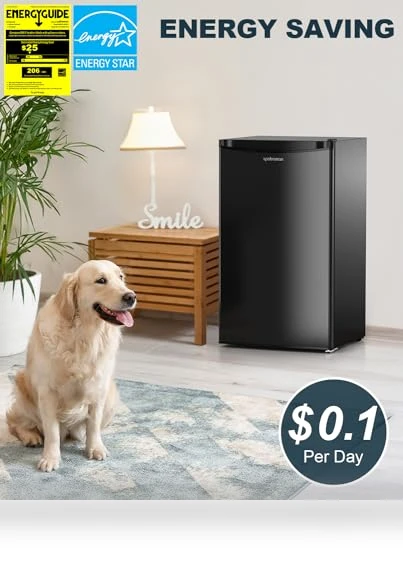 3.2 Cu.Ft Mini Fridge with Freezer, Adjustable Thermostat, Single Door Compact Refrigerator — Mini Fridges, Upstreman