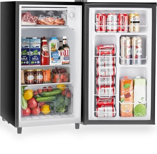 3.2 Cu.Ft Mini Fridge with Freezer, Adjustable Thermostat, Energy-efficient, Low Noise — Mini Fridges, Sweetcrispy