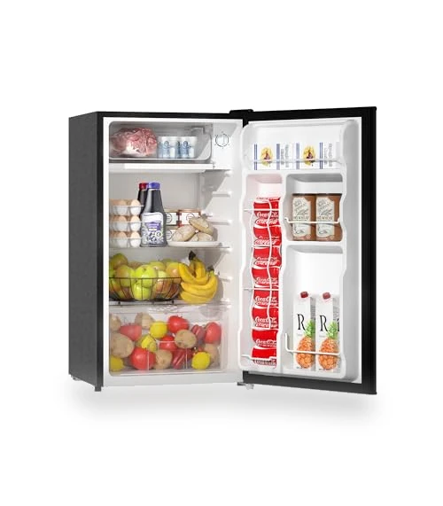 Mini Fridge with Freezer, 3.2Cu.Ft, Single Door Small Refrigerator, Energy-Efficient, Low Noise — Mini Fridges, BANGSON