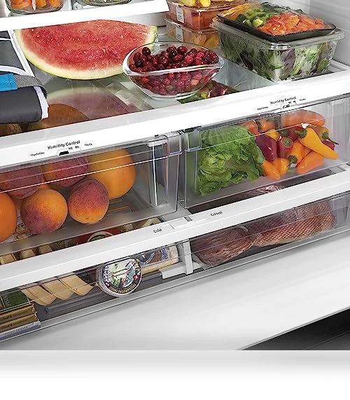 36" French Door Refrigerator with Internal Water Dispenser, Spill-Proof Shelves — Cooling Solutions, GE