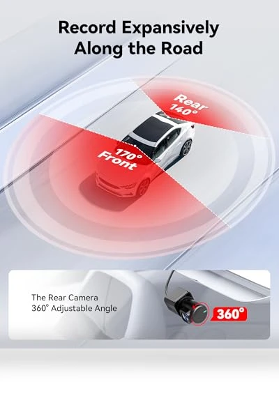 4K/2.5K Full HD Dash Camera for Cars with Front and Rear Recording — Dashboard Cameras, REDTIGER