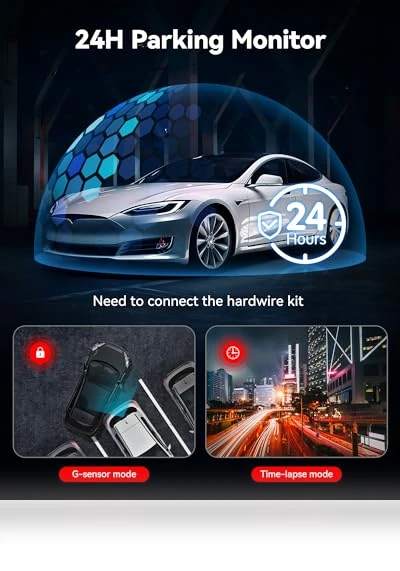 4K/2.5K Full HD Dash Camera for Cars with Front and Rear Recording — Dashboard Cameras, REDTIGER