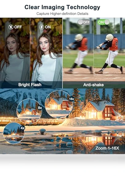 4K Digital Camera for Photography and Video with Autofocus and Anti-Shake — Compact Digital Cameras, Zostuic