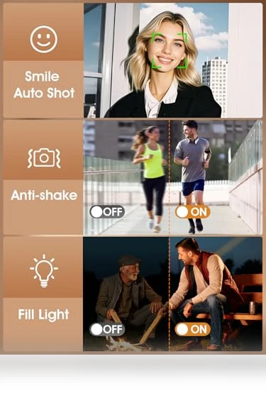 4K Autofocus Digital Camera with 16X Zoom and 32GB Card — Compact Digital Cameras, Lecnippy