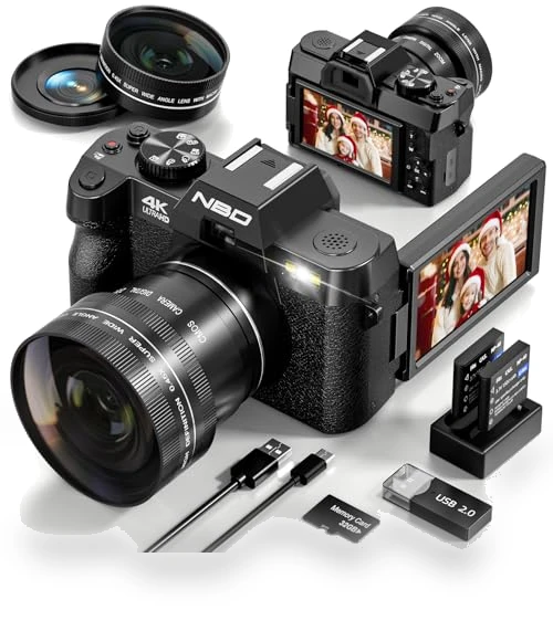 48MP WiFi Digital Camera with 4K Video, 16X Zoom, Wide Angle & Macro Lens — Professional DSLR Cameras, NBDDIGITAL